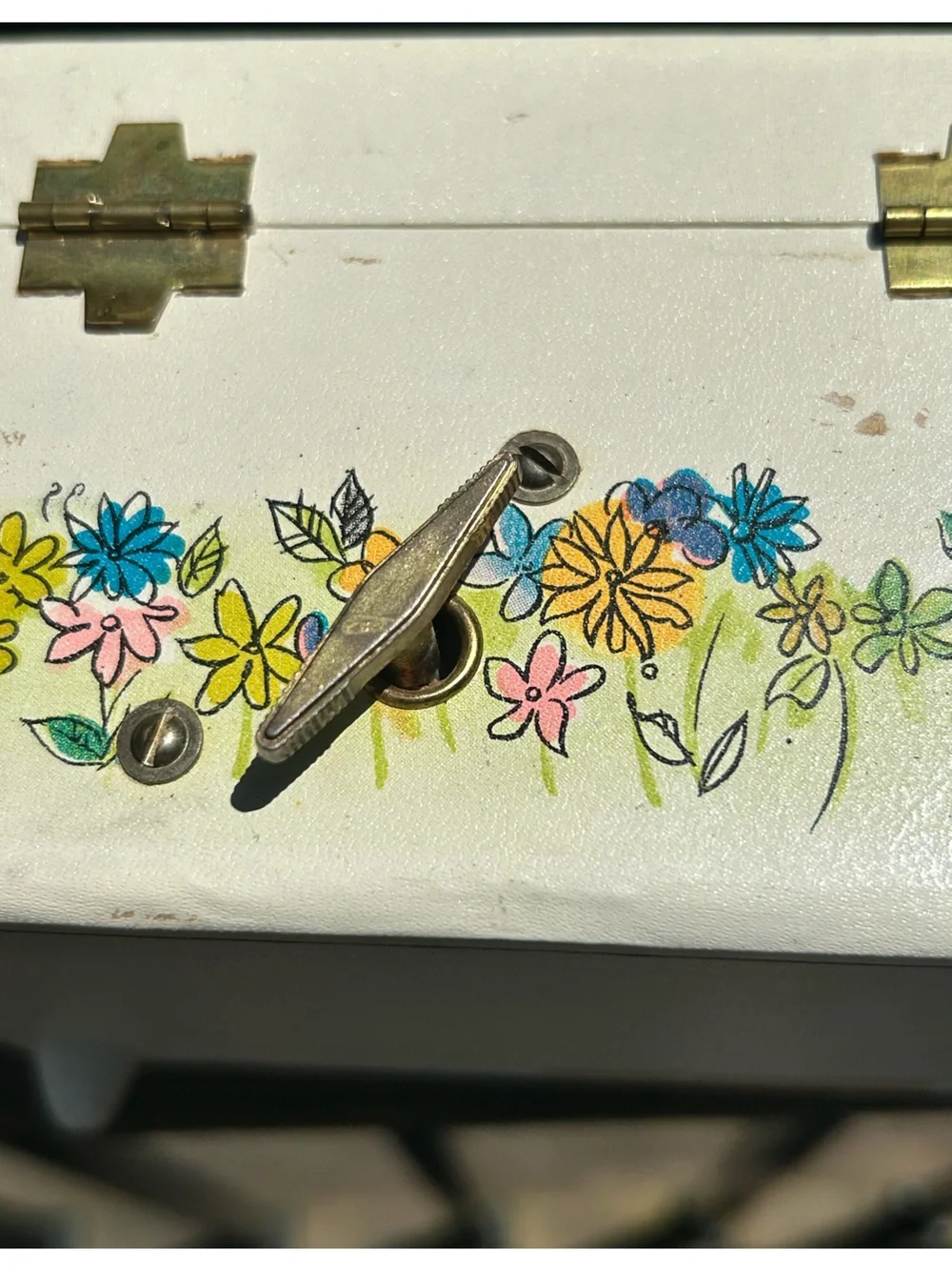 Vintage BOHO Musical Jewelry Box Ballerina Floral Keepsake Japan call outs